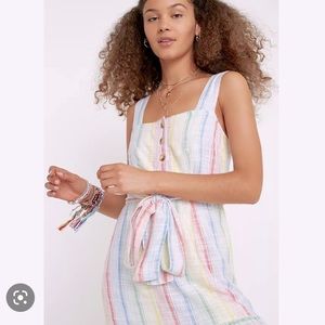 UO San Katy Slub Rainbow Maxi dress.